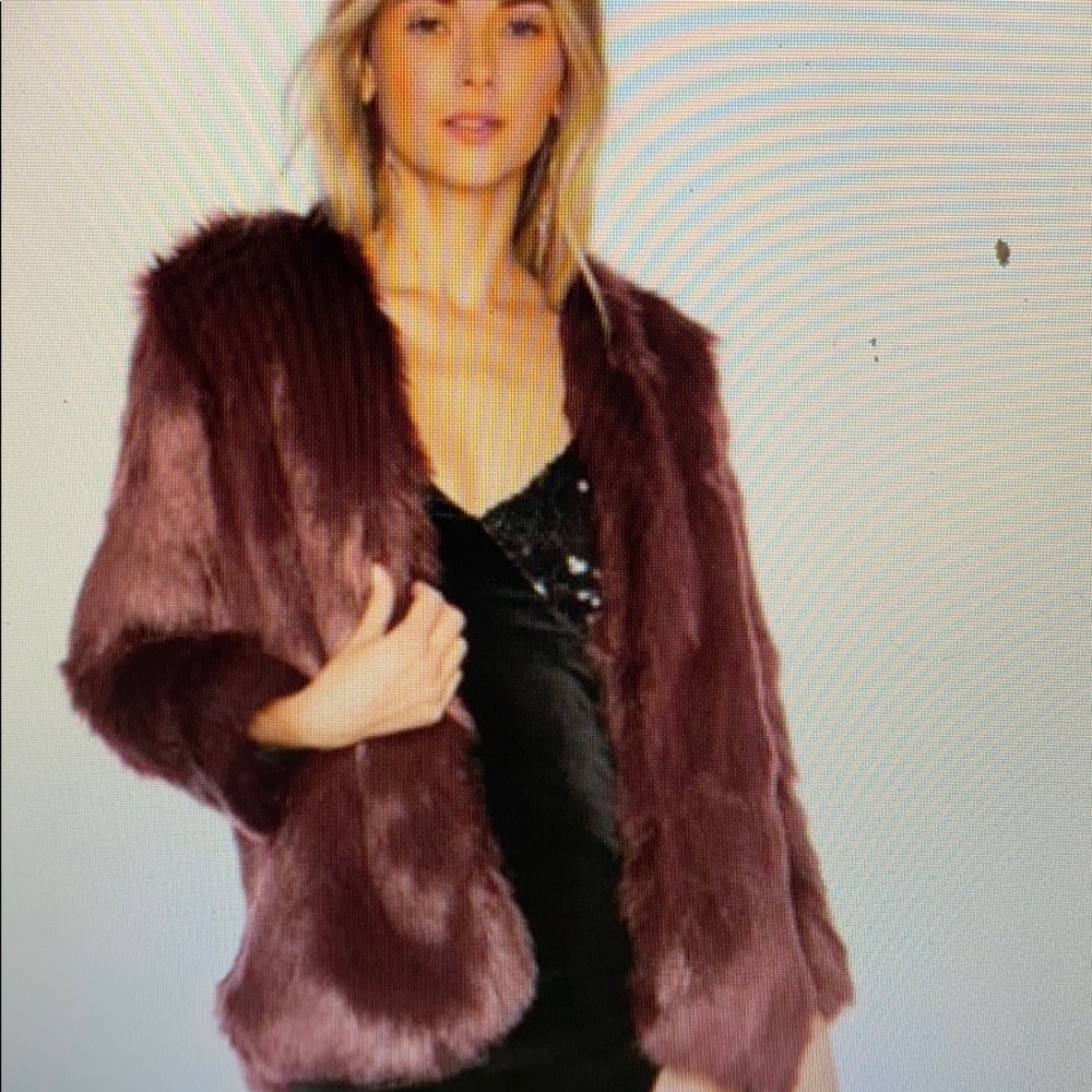 Lovers + Friends faux fur jacket size x small